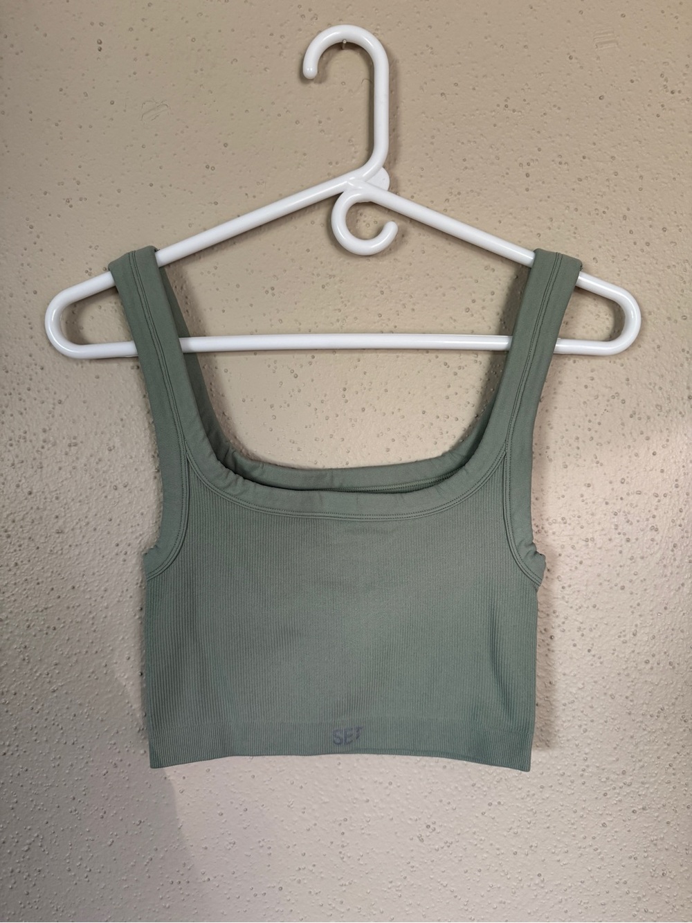SET ACTIVE | Sculptflex Box Tank Bra - Matcha Green